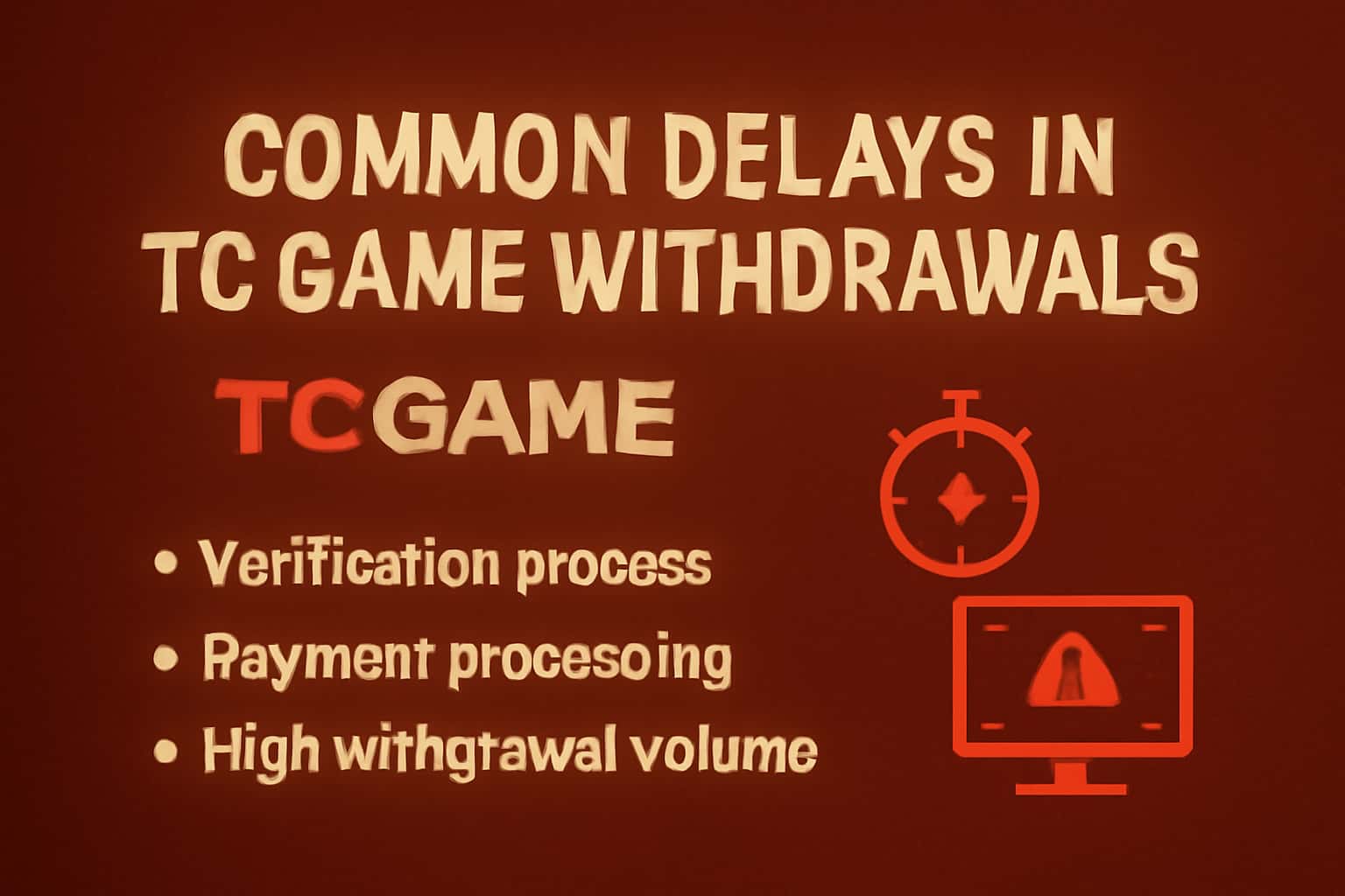An informative scene illustrating common delays in TC Game withdrawals.