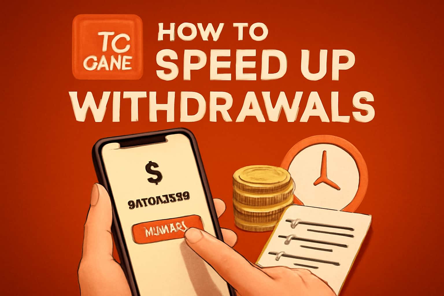 An informative scene illustrating the process of speeding up TC Game withdrawals.