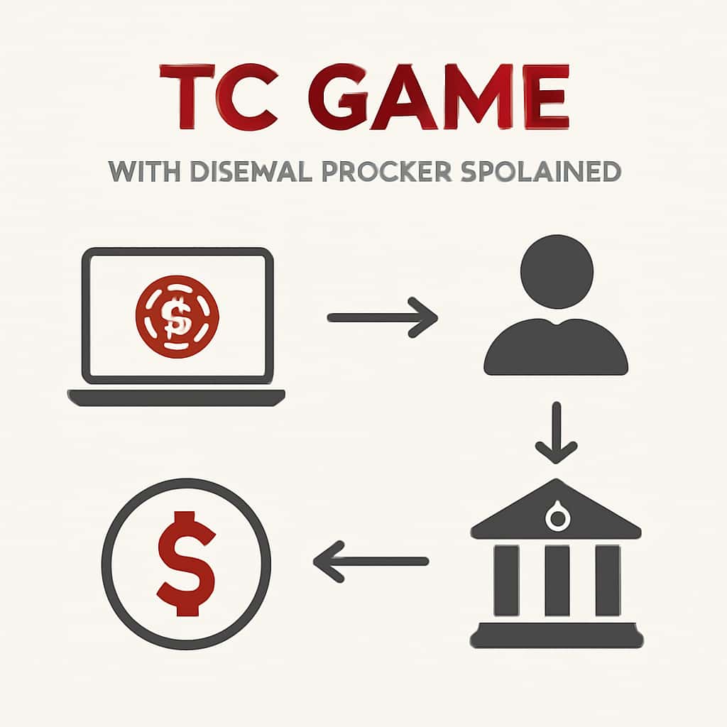 A diagram illustrating the steps in the TC Game Withdrawal Process.