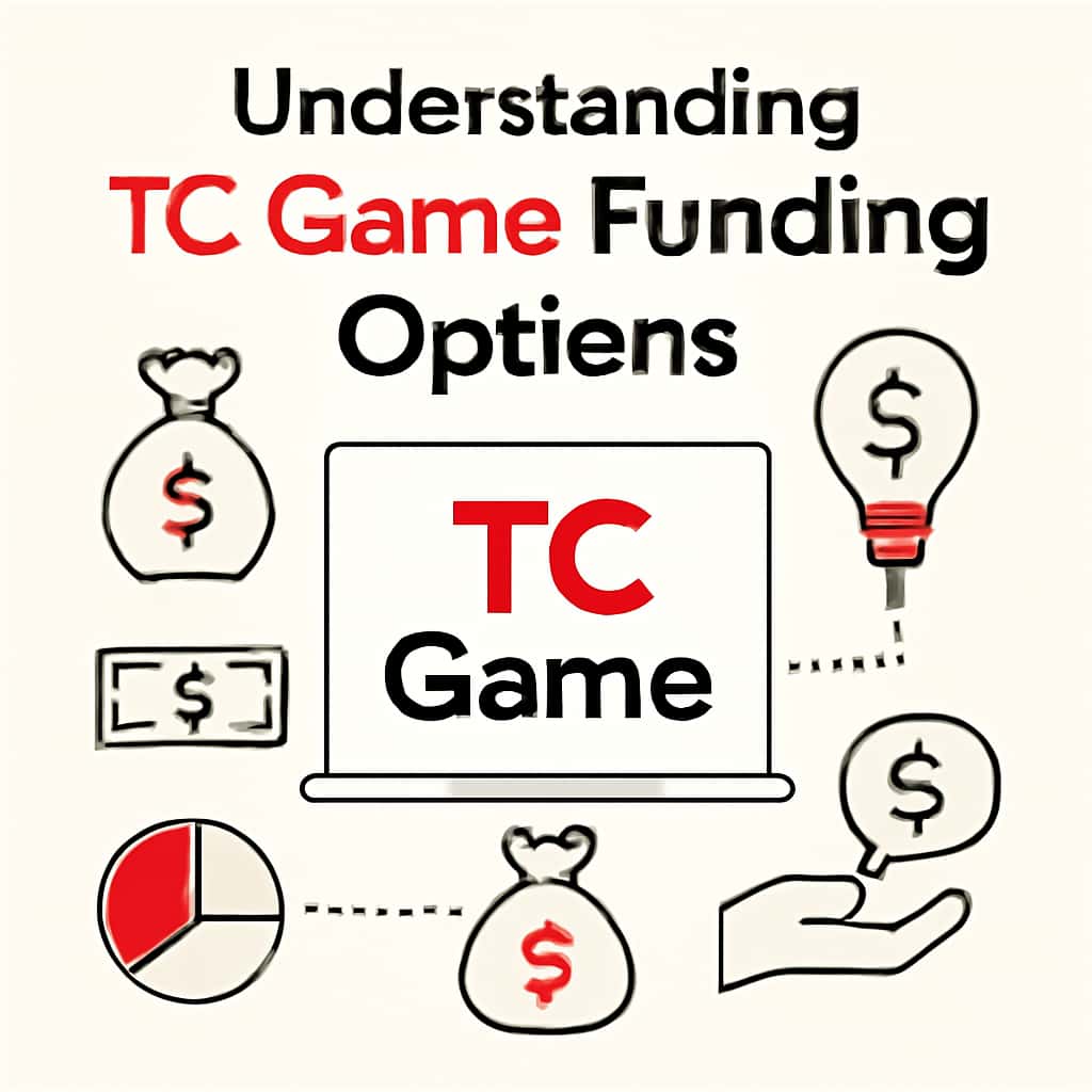 An educational diagram detailing TC Game funding options.