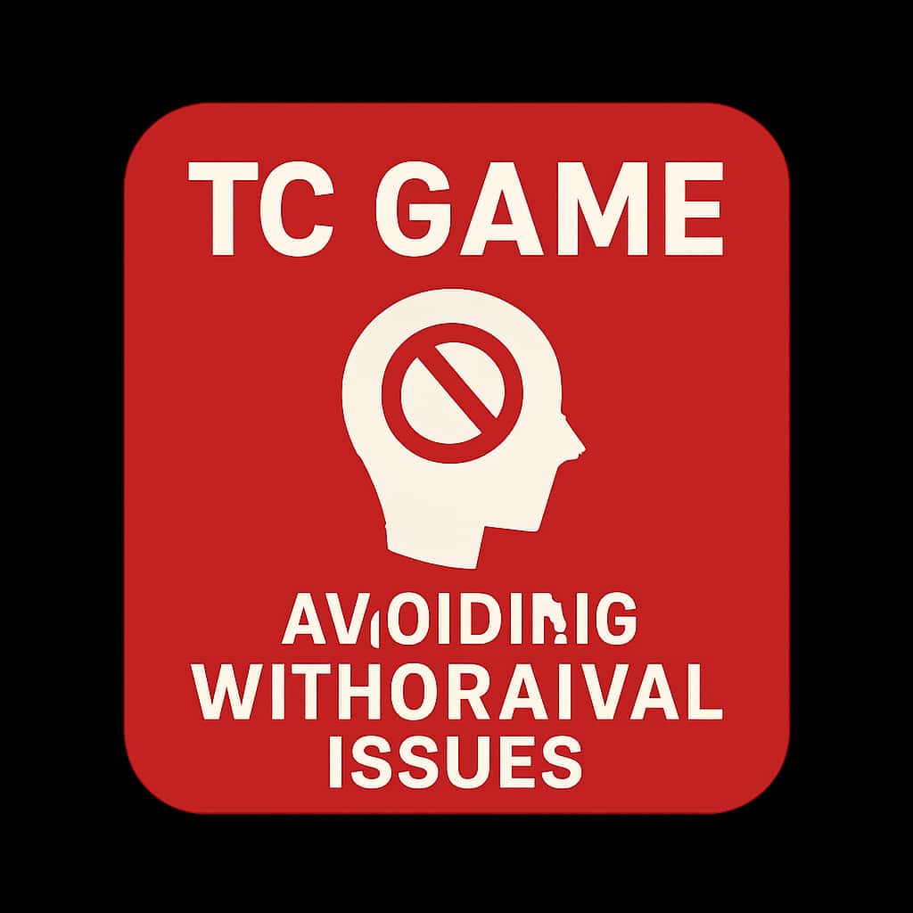 A simple badge indicating guidance on TC Game withdrawal issues.