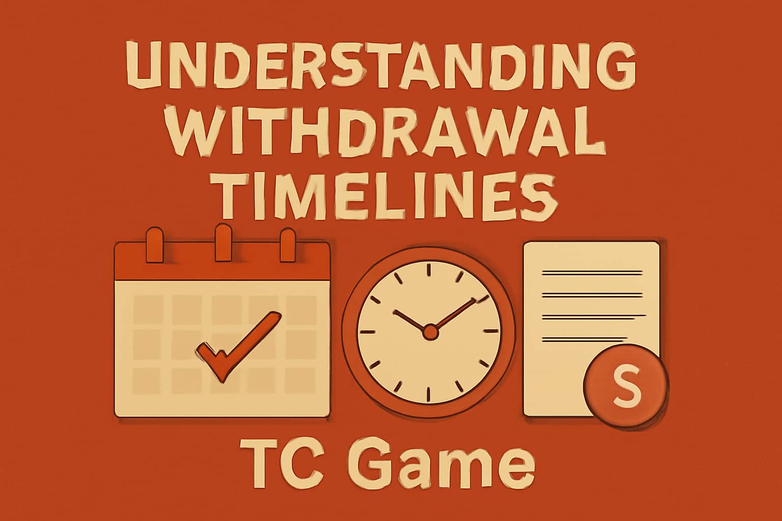 An informative scene depicting the timelines associated with TC Game withdrawals.